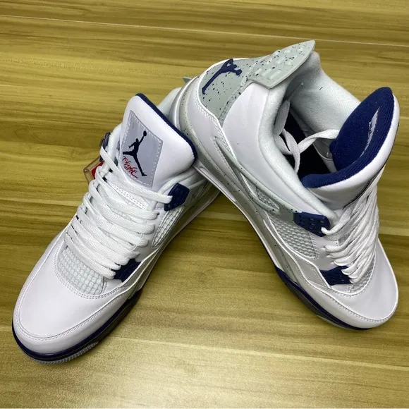 Air Jordan 4 Retro’Midnight Navy’ Basketball Casual Shoes Sneakers Size M8/ W9.5