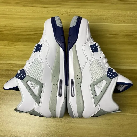 Air Jordan 4 Retro’Midnight Navy’ Basketball Casual Shoes Sneakers Size M8/ W9.5