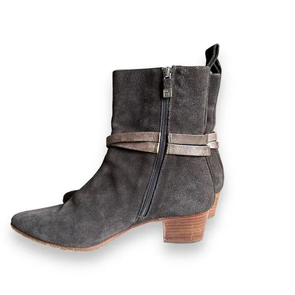 Alberto Fermani Gray Suede Ankle Boots EU 37.5