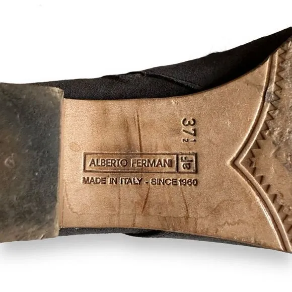 Alberto Fermani Gray Suede Ankle Boots EU 37.5