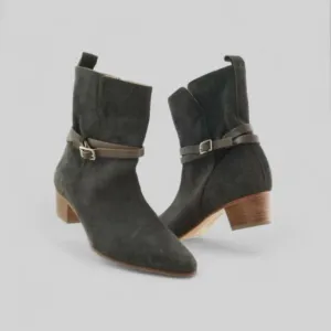 Alberto Fermani Gray Suede Ankle Boots EU 37.5