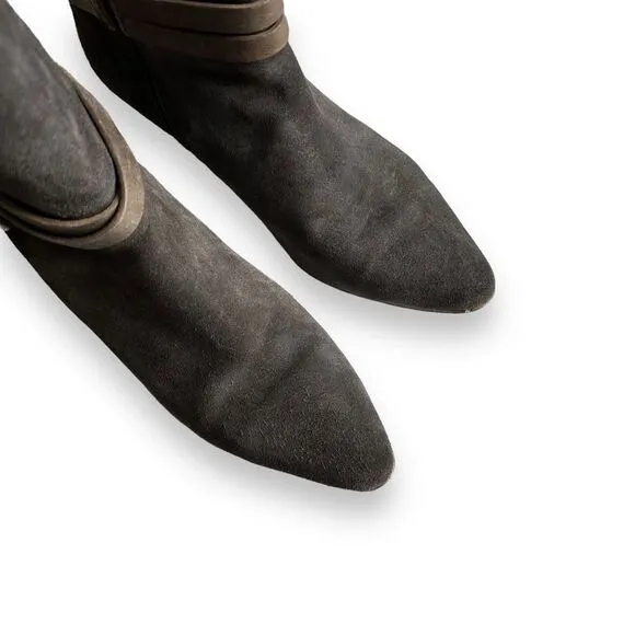 Alberto Fermani Gray Suede Ankle Boots EU 37.5