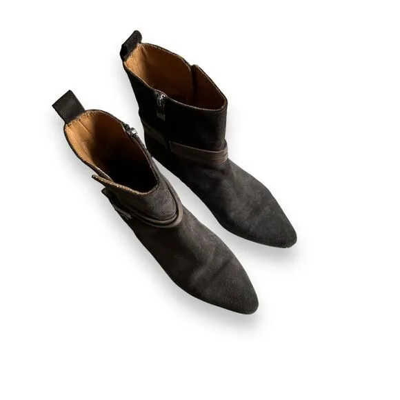 Alberto Fermani Gray Suede Ankle Boots EU 37.5