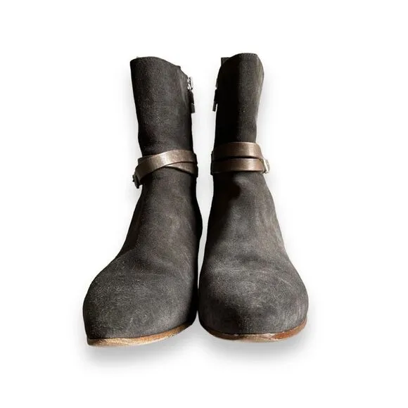 Alberto Fermani Gray Suede Ankle Boots EU 37.5