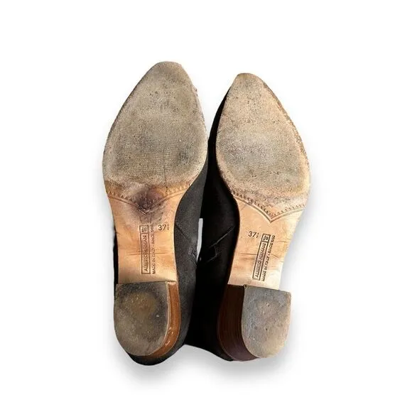 Alberto Fermani Gray Suede Ankle Boots EU 37.5