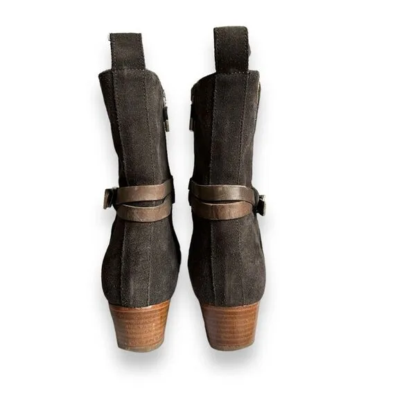 Alberto Fermani Gray Suede Ankle Boots EU 37.5