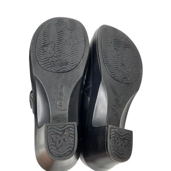 Alegria Halli Black Nappa leather clogs Sz 37