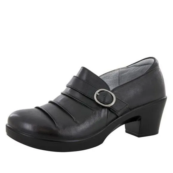 Alegria Halli Black Nappa leather clogs Sz 37
