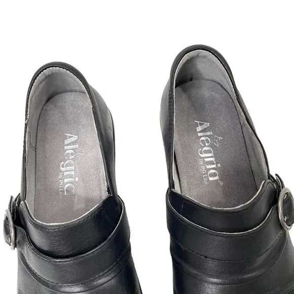 Alegria Halli Black Nappa leather clogs Sz 37