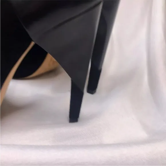 Alexander Wang Ankle Boots Devon Graphic Open Toe Size 9 Leather/Suede Bootie