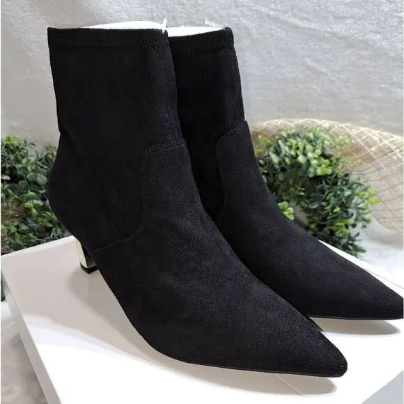 Alfani Bambey Womens Faux Suede Heels Ankle Boots