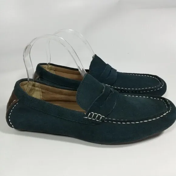 Alfani Blue Leather Driving Moccasins Size 7