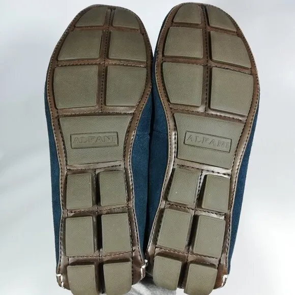 Alfani Blue Leather Driving Moccasins Size 7