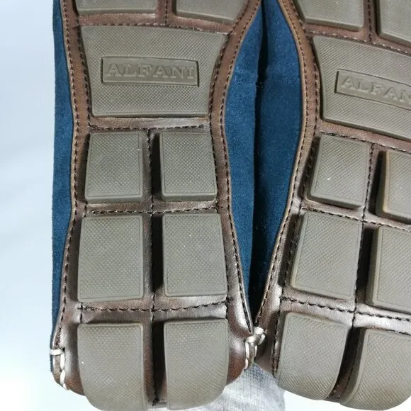 Alfani Blue Leather Driving Moccasins Size 7