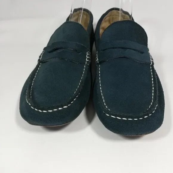 Alfani Blue Leather Driving Moccasins Size 7