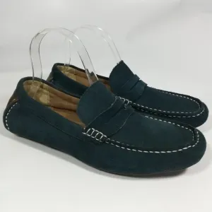 Alfani Blue Leather Driving Moccasins Size 7