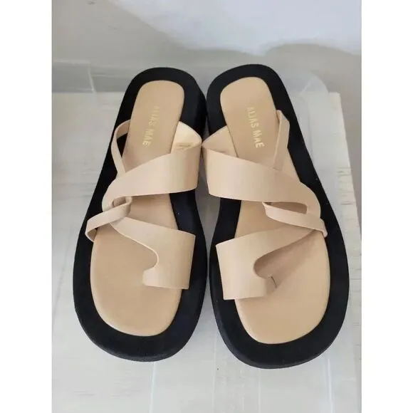 Alias Mae Polo Natural Leather Sandals 38, US 7 $197