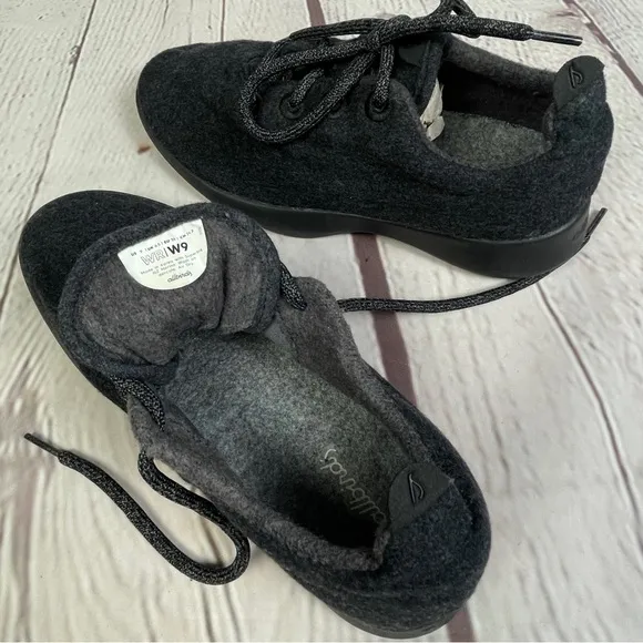 ALLBIRDS Wool Runners women's dark grey comfortable flexible sneaker shoe, sz 9