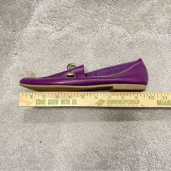 ALLBLACK ALL BLACK WOMENS SIZE 7 PURPLE LOAFERS LEATHER SLIP ON SHOES