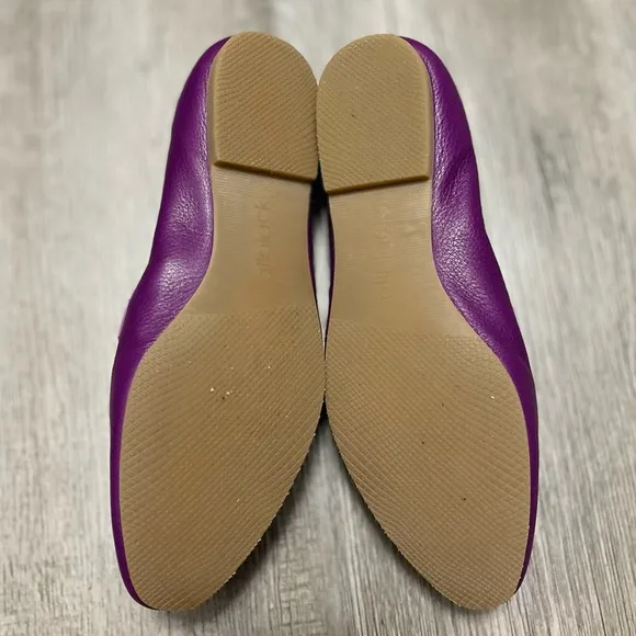 ALLBLACK ALL BLACK WOMENS SIZE 7 PURPLE LOAFERS LEATHER SLIP ON SHOES