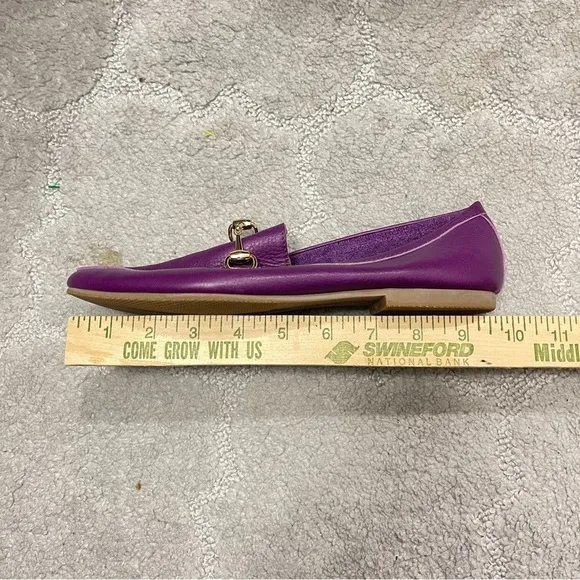 ALLBLACK ALL BLACK WOMENS SIZE 7 PURPLE LOAFERS LEATHER SLIP ON SHOES