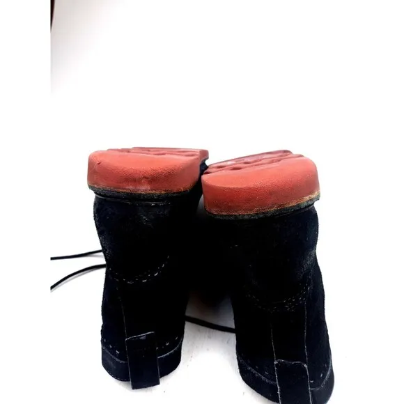 Allen Edmonds &quot;CARSON CITY&quot; Men’s Sz 13 D Black Suede Leather Boots USA Made