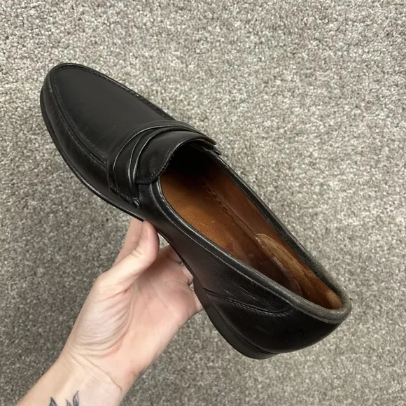 Allen Edmonds Bergamo Black Leather Penny Loafers Dress Shoes Men's 11.5 A