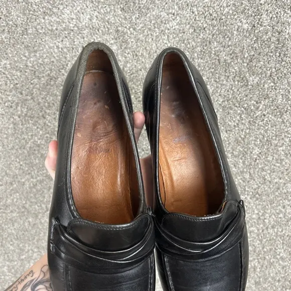 Allen Edmonds Bergamo Black Leather Penny Loafers Dress Shoes Men's 11.5 A