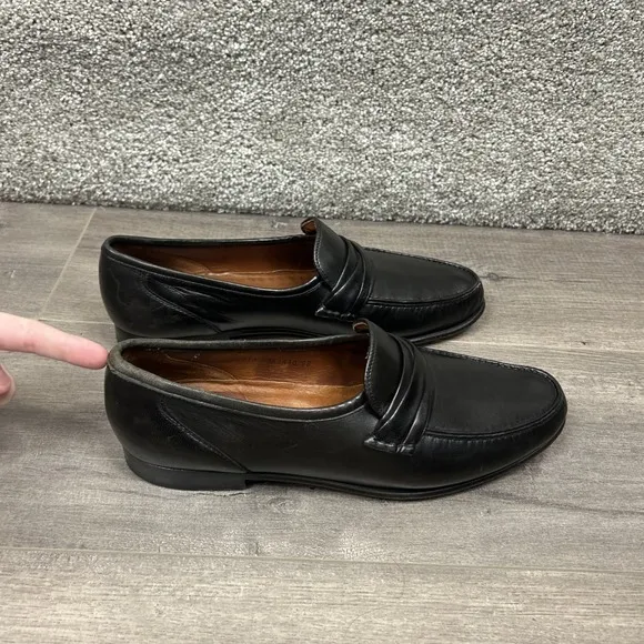 Allen Edmonds Bergamo Black Leather Penny Loafers Dress Shoes Men's 11.5 A