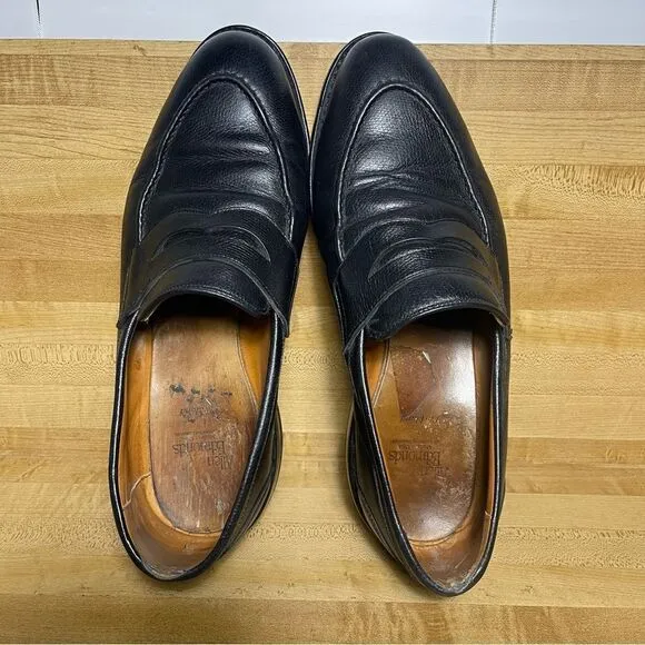 Allen Edmonds Parkland Mens Penny Loafers Shoes size 9 Model 3216 Black Leather