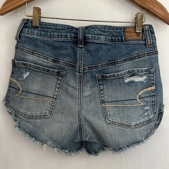 American Eagle Outfitters Hi-Rise Festival Distressed Shorts w/ Sequined Pockets