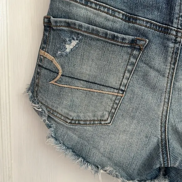 American Eagle Outfitters Hi-Rise Festival Distressed Shorts w/ Sequined Pockets