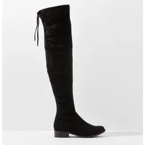 American Eagle Over-The-Knee Black Suede Tall Boots Size 6