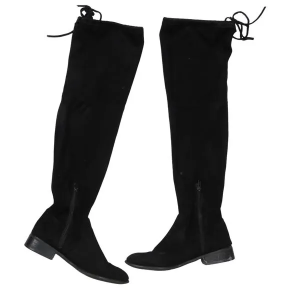American Eagle Over-The-Knee Black Suede Tall Boots Size 6
