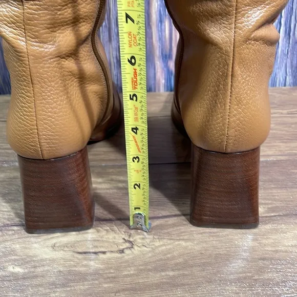 ANGEL ALARCON Cuero Made In Spain Leather High Shaft Woven Detail Boots …