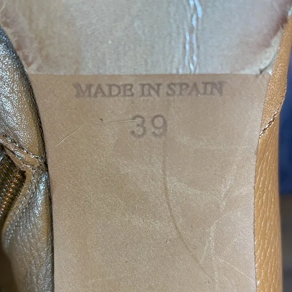 ANGEL ALARCON Cuero Made In Spain Leather High Shaft Woven Detail Boots …