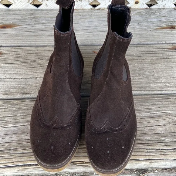 Anna Fidanza Suede Loyola Chelsea Boots Made in Italy Women's Size 6