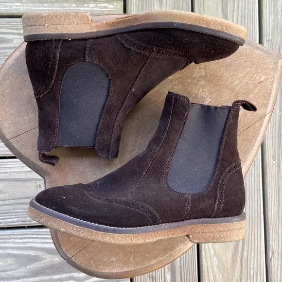 Anna Fidanza Suede Loyola Chelsea Boots Made in Italy Women's Size 6