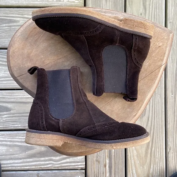 Anna Fidanza Suede Loyola Chelsea Boots Made in Italy Women's Size 6
