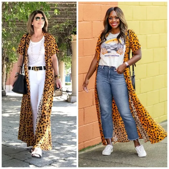 Anthropologie Leopard Maxi Shirt Dress With Belt