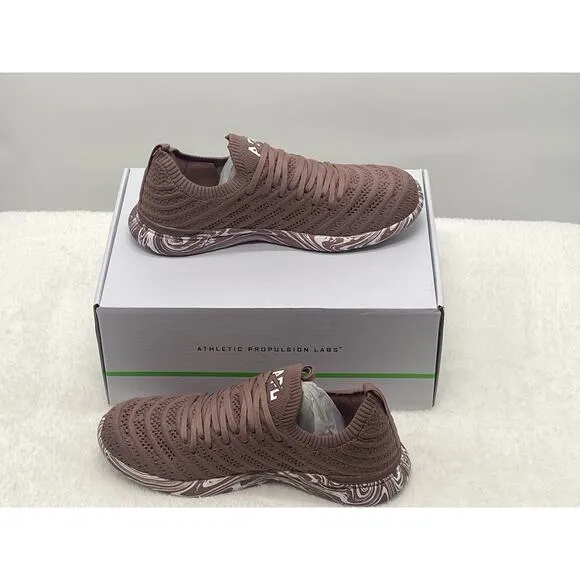 APL Womens Techloom Wave Running Shoes Sneakers Size 7.5 Beechwood/White/Marble