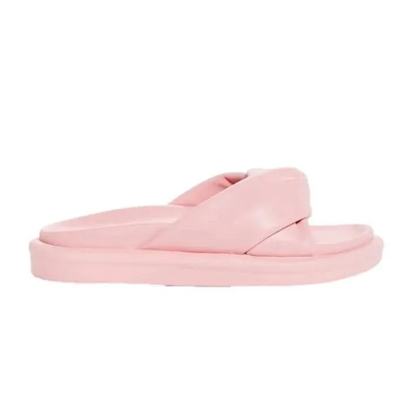 AQUA Ryle Women's Sandals Pink Slides Slip on Faux Leather Size 6.5 NIB