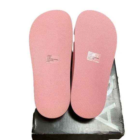 AQUA Ryle Women's Sandals Pink Slides Slip on Faux Leather Size 6.5 NIB