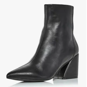 AQUA Marlo Womens Faux Leather Pointed Toe Ankle Boots Size 9