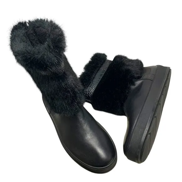 Aquatalia by Marvin K Kamila Leather‎ Faux Fur Waterproof Boots