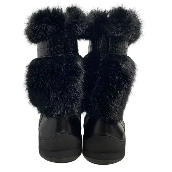 Aquatalia by Marvin K Kamila Leather‎ Faux Fur Waterproof Boots