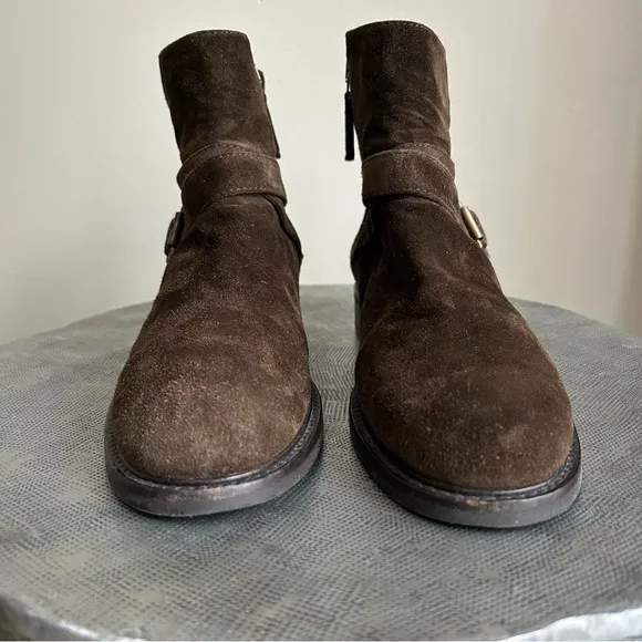 Aquatalia ~Chestnut Suede Bree Weatherproof Ankle Boots in size 7 1/2