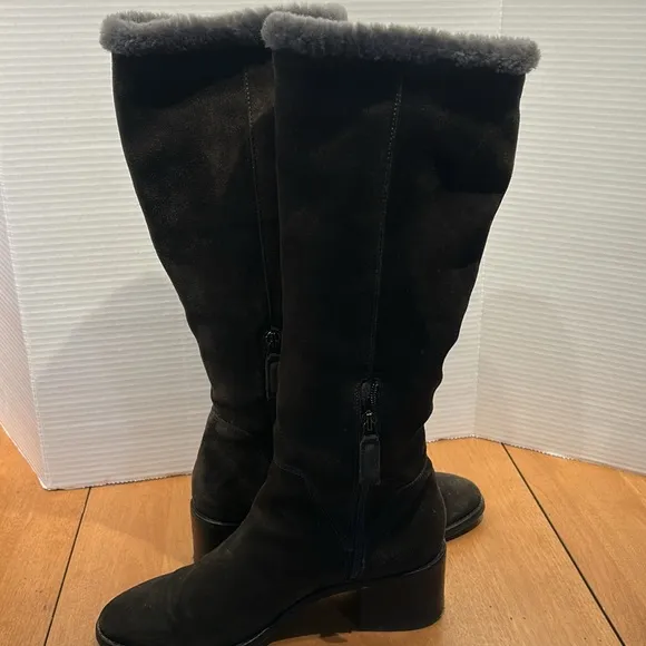 Aquatalia deep brown suede knee high boots. 9.5