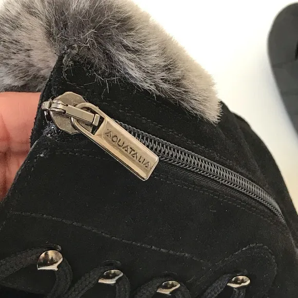 Aquatalia Faux Fur Suede Boots