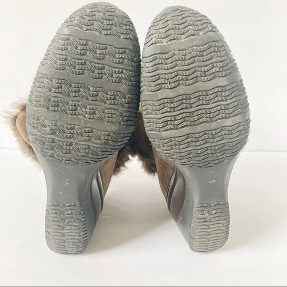 Aquatalia Faux Fur Wedge Boots